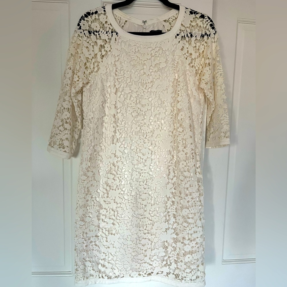 Ann Taylor ivory lace dress
